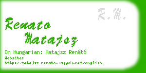 renato matajsz business card