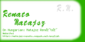 renato matajsz business card